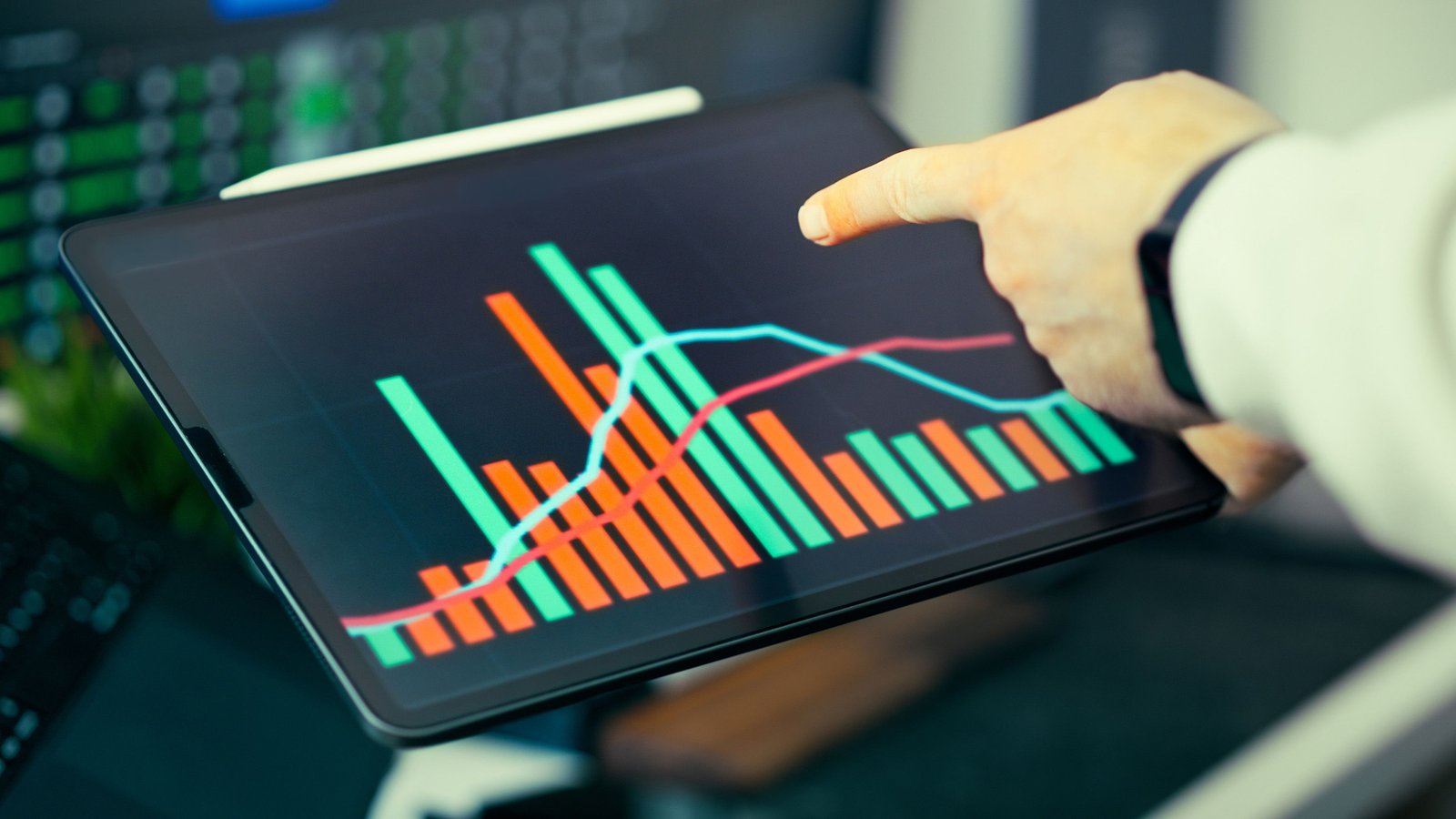 Análisis de indicadores en una tableta